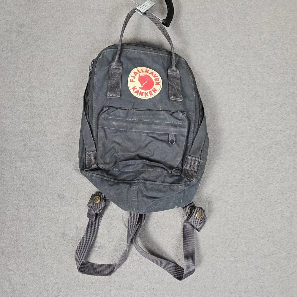 Fjallraven Mini Kanken Classic Backpack Blue Waxed Cotton‎ 23561